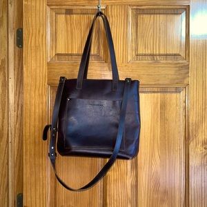 Portland Leather Crossbody Tote Bag